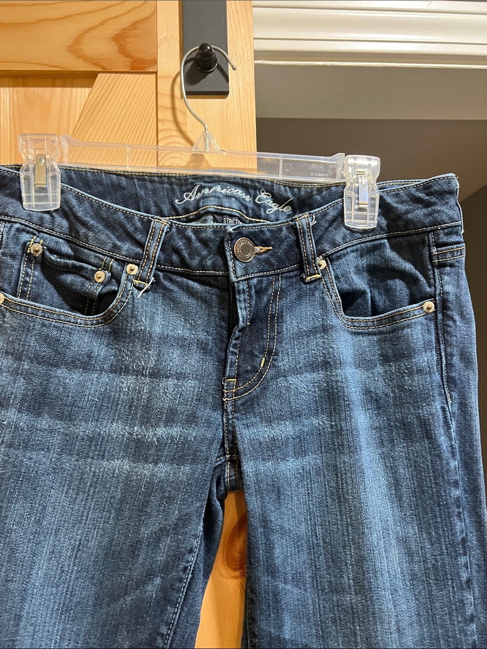 American Eagle Outfitters Women’s Blue denim stretch favorite boyfriend size 8